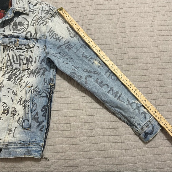 Guess Men's Graffiti Oversized Jean Jacket Size Small - Picture 8 of 14